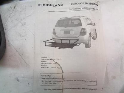 HIGHLAND GROUP IND. 5800200 GEARCAGE SP SYSTEM CARGO CAGE FOR 2" HITCH NEW R19