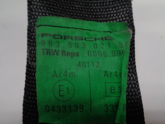 Porsche 911 (993) Driver Side Seat Belt and Retractor USED OEM 993 803 021 01