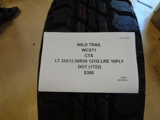 WILD TRAIL CTX LT 35 12.5 20 121Q LRE 10PLY TIRE WCX71 BQ3 SU16