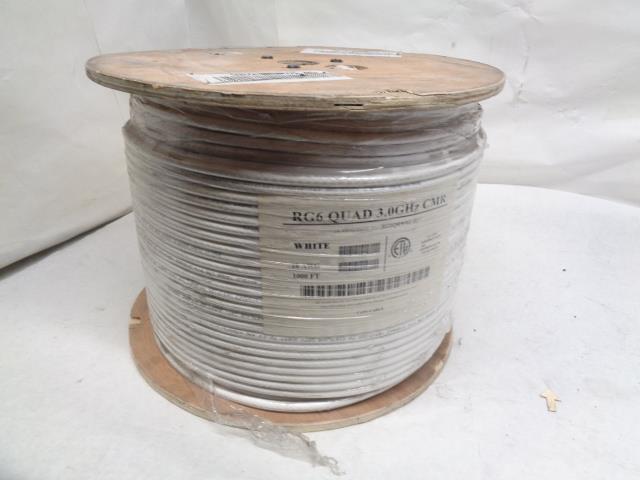 RG6 QUAD SHIELD 3.0 GHZ CMR 18 AWG 3180662 CABLE 1000FT NEW R12