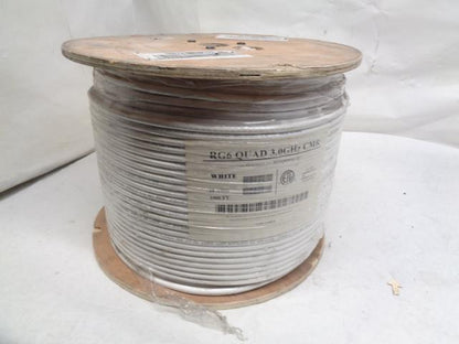RG6 QUAD SHIELD 3.0 GHZ CMR 18 AWG 3180662 CABLE 1000FT NEW R12
