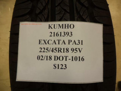 1 NEW KUMHO ECSTA PA31 225 45 18 95V XL TIRE 2161393 Q9