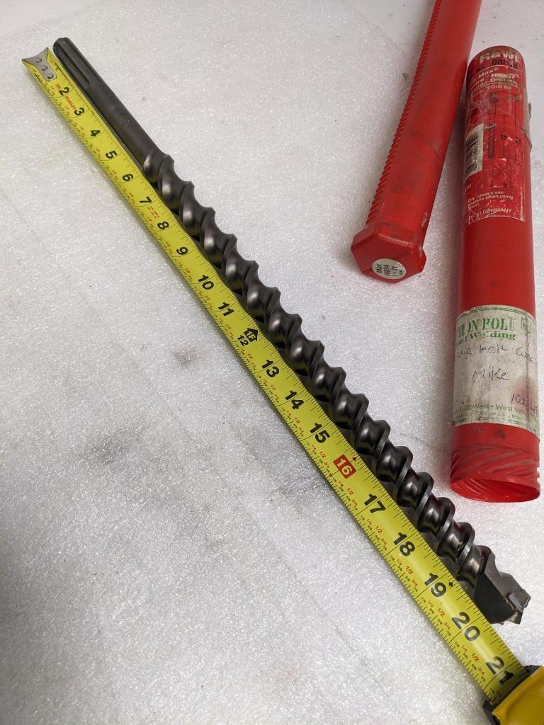 RAWL 08834 DRILL BIT 1" X 21" SDS MAX 16" DRILL DEPTH DAMAGED CUTTER USED R22T2