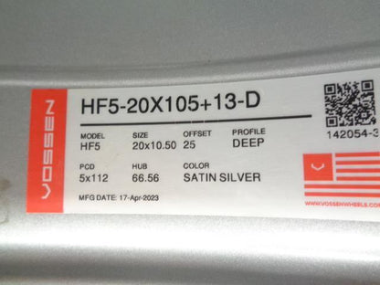 VOSSEN HF5 WHEEL 20X10.5 ET25 5X112 NEW WR