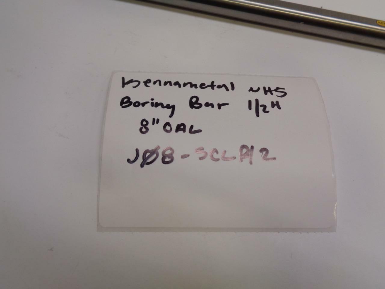 NEW KENNAMETAL NHS BORING BAR 1/2" 8" OAL J08-SCLPL2 EMCBS