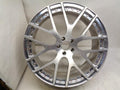 USED CUSTOM SILVER THREE PIECE WHEEL 23X9 5X112 6" BACKSPACE WR