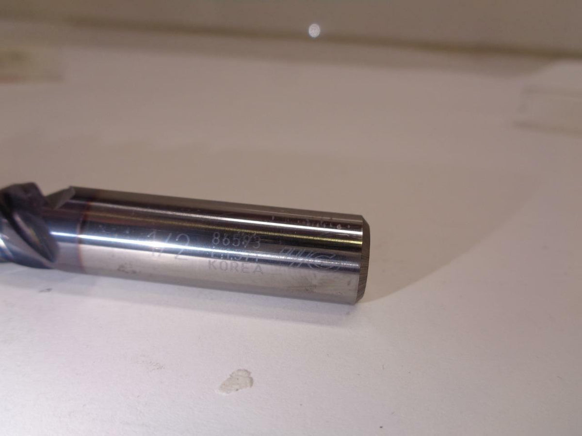NEW YG-1 CARBIDE END MILL 5 FLUTE 45 DEGREE HELIX 1/2 X 1/2 86593TE