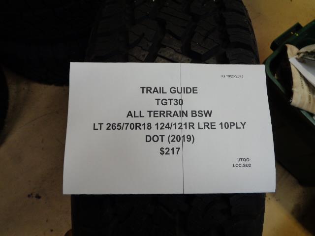 TRAIL GUIDE ALL TERRIAN LT 265 70 18 124/121R LRE 10PLY TIRE TGT30 CQ2