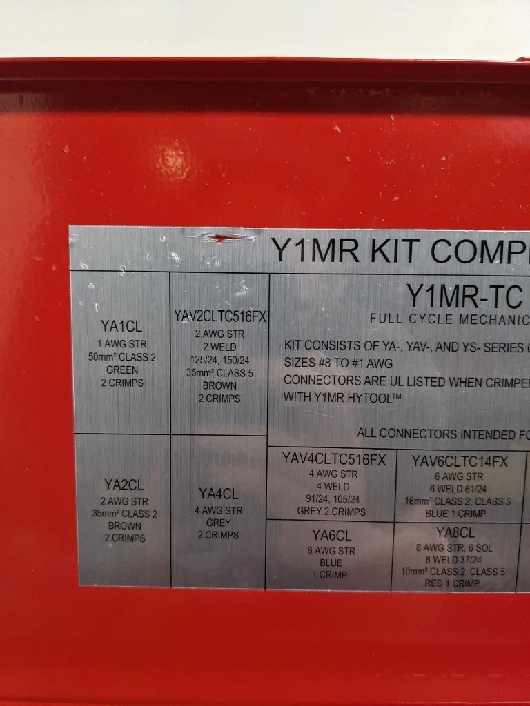 BURNDY Y1MRKIT CRIMPER AND CONNECTOR KIT YS, YSV 4.5 TON FOR WIRE/CABLE NEW R27