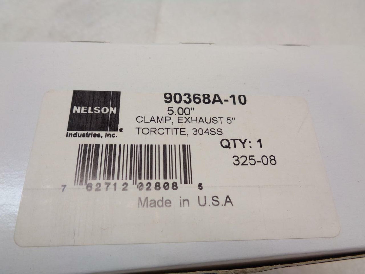 2 PACK NELSON INDUSTRIES TORCTITE 5'' EXHAUST CLAMPS WITH HARDWARE 90368A-10 R10