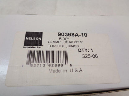 2 PACK NELSON INDUSTRIES TORCTITE 5'' EXHAUST CLAMPS WITH HARDWARE 90368A-10 R10