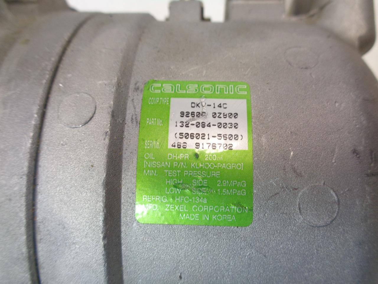 NEW CALSONIC DK14C 132-084-0030 AC COMPRESSOR FOR 99-01 NISSAN ALTIMA R2