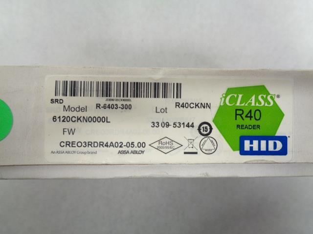 1 NEW I CLASS R40 CARD READER W/PIGTAIL 6120CKN0000L R4TA