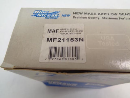 BLUE STREAK ELECTRONICS MASS AIR FLOW SENSOR MF21153N NEW R32T2