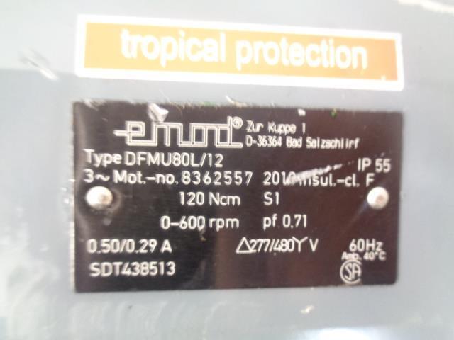 EMOD DFMU80L/12 THREE PHASE MOTOR MOT. NO. 8362557 NEW I2