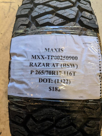MAXXIS RAZR A/T (BSW) P 265 70 17 116T XL TIRE TP00250900 CQ1