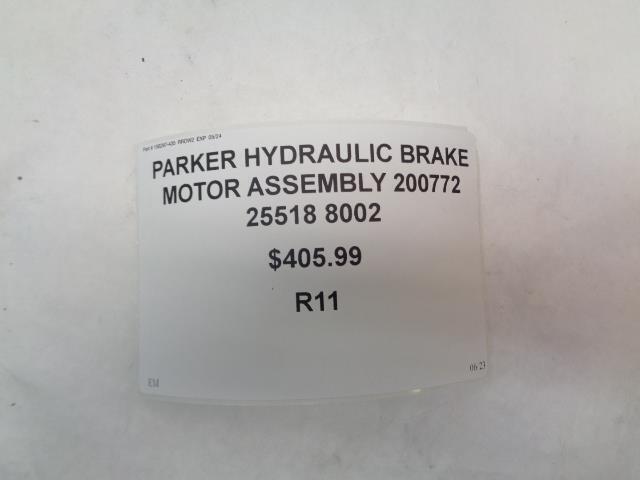 PARKER HYDRAULIC BRAKE MOTOR ASSEMBLY 200772 25518 8002 R11