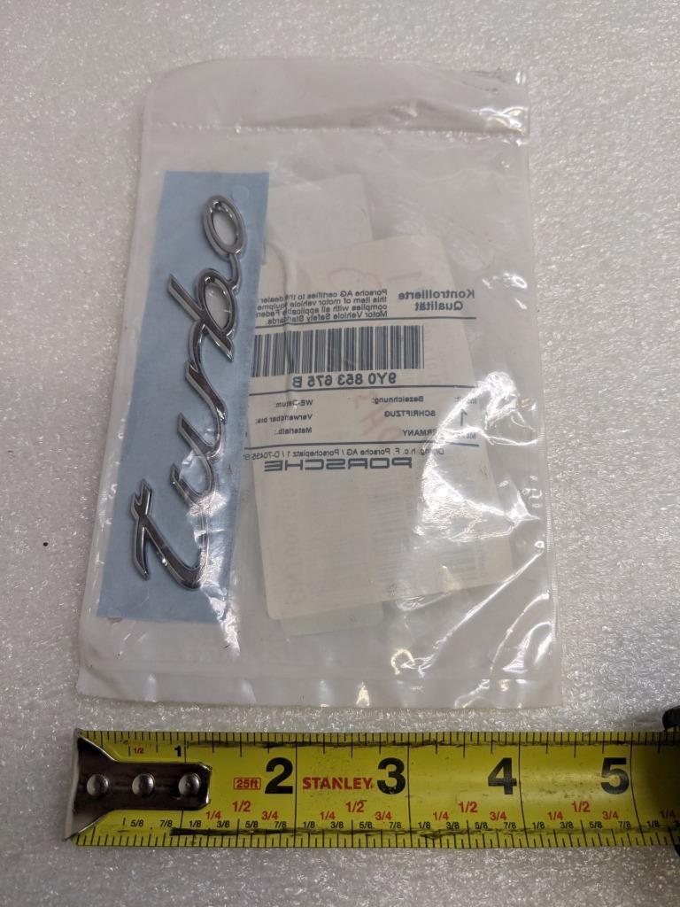 PORSCHE 9Y0853675B HATCH EMBLEM FOR 19-23 CAYENNE 4.0L TURBO NEW PGB2TB