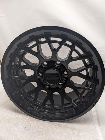 1 KMC WHEEL KM72278568700 KM722 TECHNIC 17X8.5 ET0 SATIN BLACK 6X139.7 NEW B2