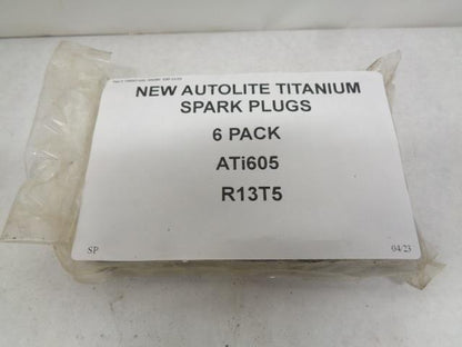 NEW AUTOLITE TITANIUM SPARK PLUGS 6 PACK ATi605 R13T5