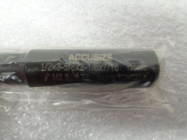 ACCUSIZE 4PCS/SET 90 DEG 1/2" INDEXABLE INSERT BORING BAR SET WITH 2627-9104 R22