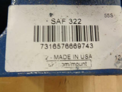 NEW SKF SAF 322 PILLOW BLOCK HOUSING CAST IRON 4 BOLT BASE SPLIT BLOCK BSRG4