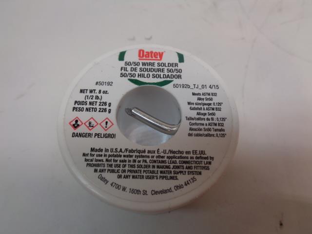 PACK OF 10 OATEY SOLID WIRE SOLDER 0.5 LB BULK SOLID SILVER GRAY 50192 R28