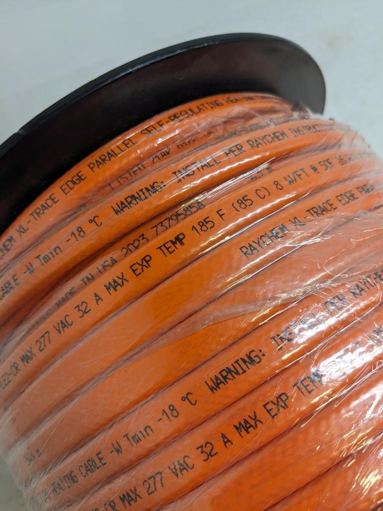 NVENT 8XLE2-CR RAYCHEM XL-TRACE SELF-REG HEATING CABLE 285 FT 205-277V NEW H2