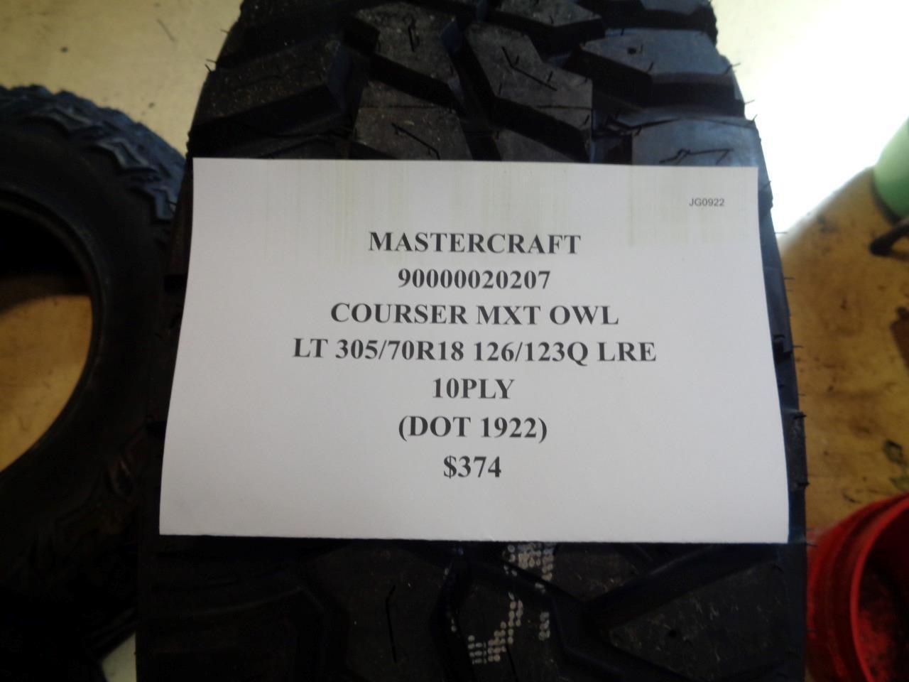 MASTERCRAFT COURSER MXT OWL LT 305 70 18 126/123Q LRE 10PLY TIRE 90000020207 AQ4