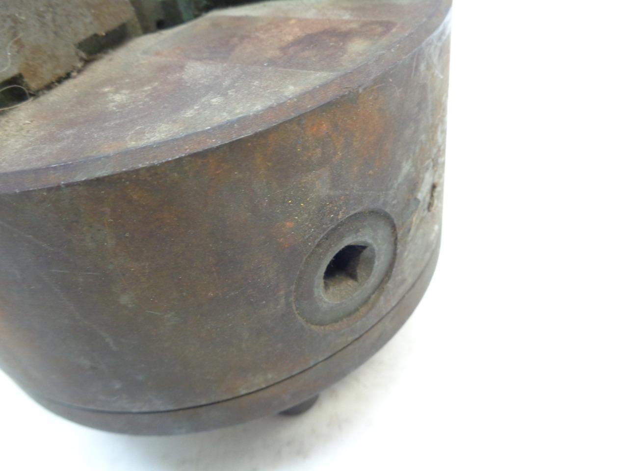 ROHM 6-1/4" DIAMETER 3 JAW SELF-CENTERING LATHE CHUCK W/ MOUNTING BOLTS USED H1