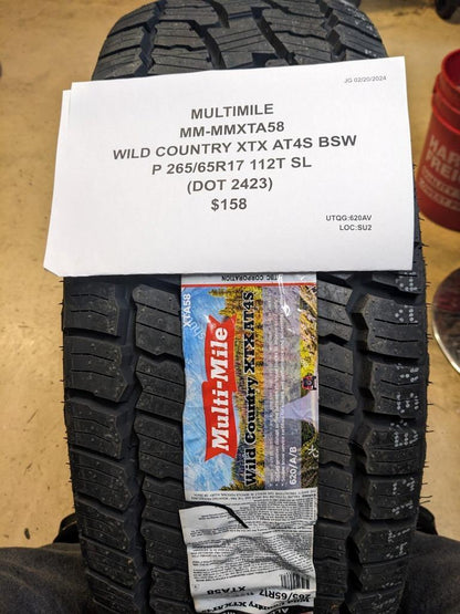 MULTIMILE WILD COUNTRY  XTX AT4S BSW P 265 65 17 112T SL TIRE MMXTA58 CQ1