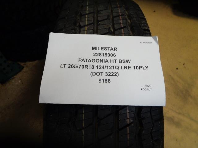 MILESTAR PATAGONIA HT BSW LT 265 70 18 124/121Q LRE 10PLY TIRE 22815006 CQ1