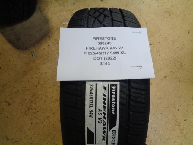 1 FIRESTONE FIREHAWK A/S V2 P 225 45 17 94W XL TIRE 008245 BQ1