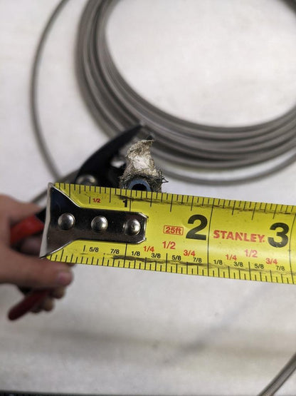 UNBRANDED BRAIDED METALLIC BRAKE HOSE 61' TEFLON LINED 5/16" OD 3/16" ID NEW R3