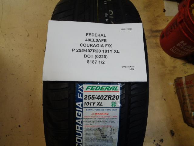 2 FEDERAL COURAGIA F/X P 255/40R20 101Y XL ALL SEASON TIRES 40EL0AFE BQ3