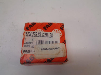1 PACK OF 9 FAG BALL BEARINGS 6204 2ZR C3 J22R L38 R15T1