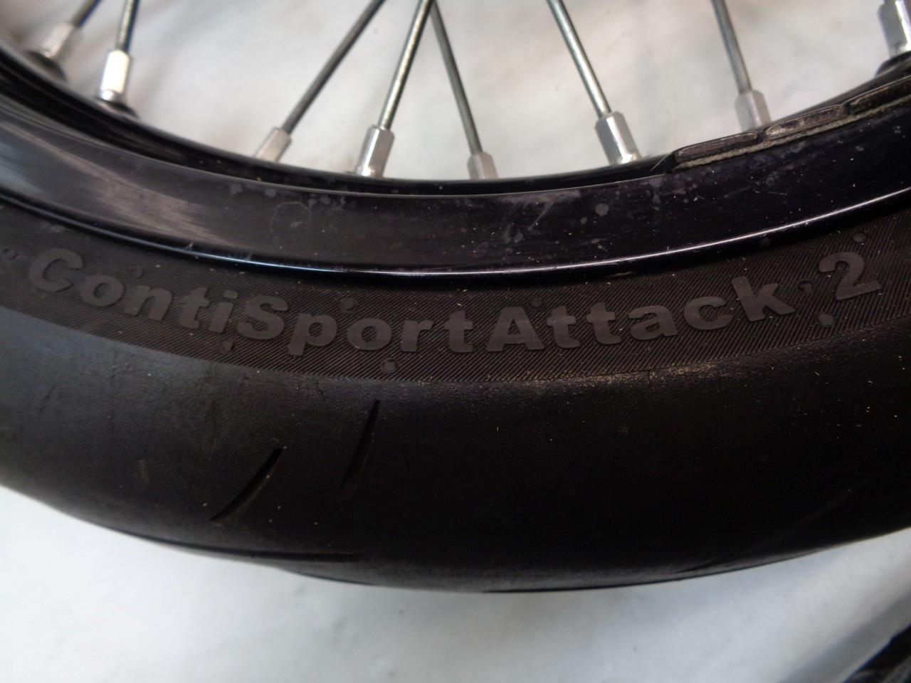 USED EXCEL TAKASAGO 17X3.5 WHEEL CONTINENTAL CONTISPORT ATTACK 2 120/70ZR17 SR
