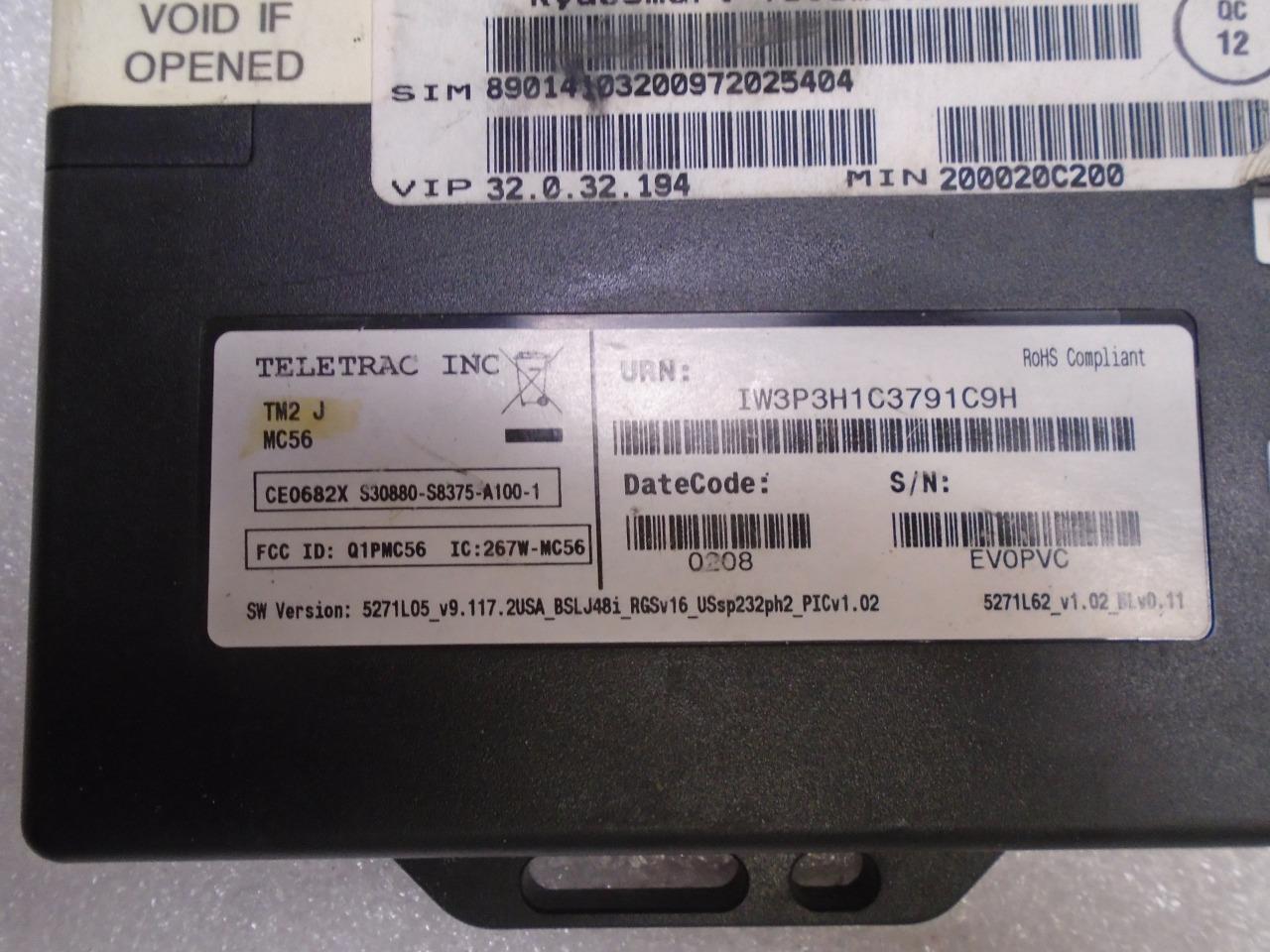 NEW RYDESMART VEHICLE GPS EQUIPPED TELETRAC TM2 J Fleet Tracking Unit R4TE