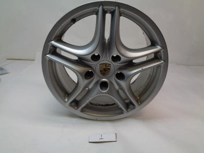 2 GENUINE PORSCHE TURBO TWIST FRONT WHEELS 17X7 ET55 5X130 996 362 124 0 WR