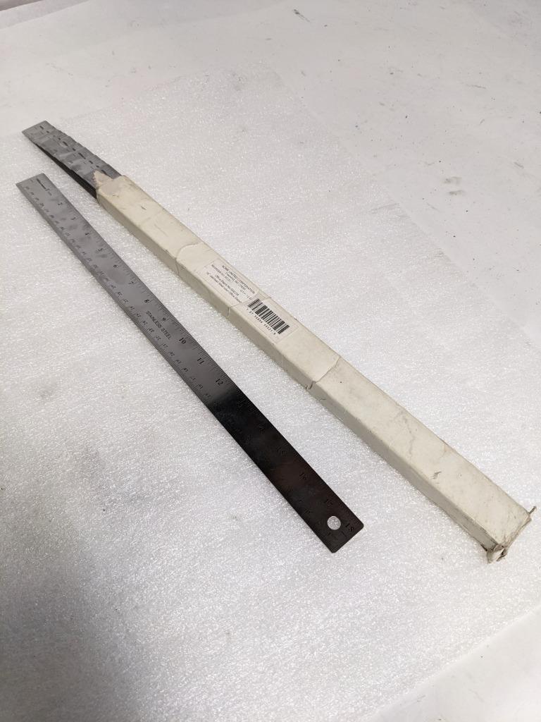 ACME UNITED ACM10417 STAINLESS STEEL RULERS 40893 (12-PACK) 18" NEW R13T2