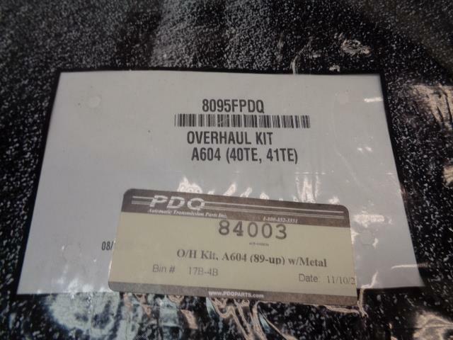 1 PDQ TRANSMISSION PARTS TRANSMISSION REBUILD KIT FOR A604 88-UP 84001-BW R8