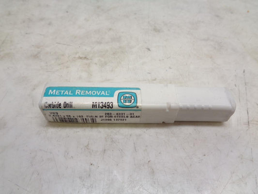 NEW METAL REMOVAL M13493 CARBIDE DRILL 0.4331mmx55mmx102mm R22T6BF