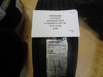 1 YOKOHAMA ICEGUARD G075 P 235 55 19 101T SL 110175123 TIRE BQ1