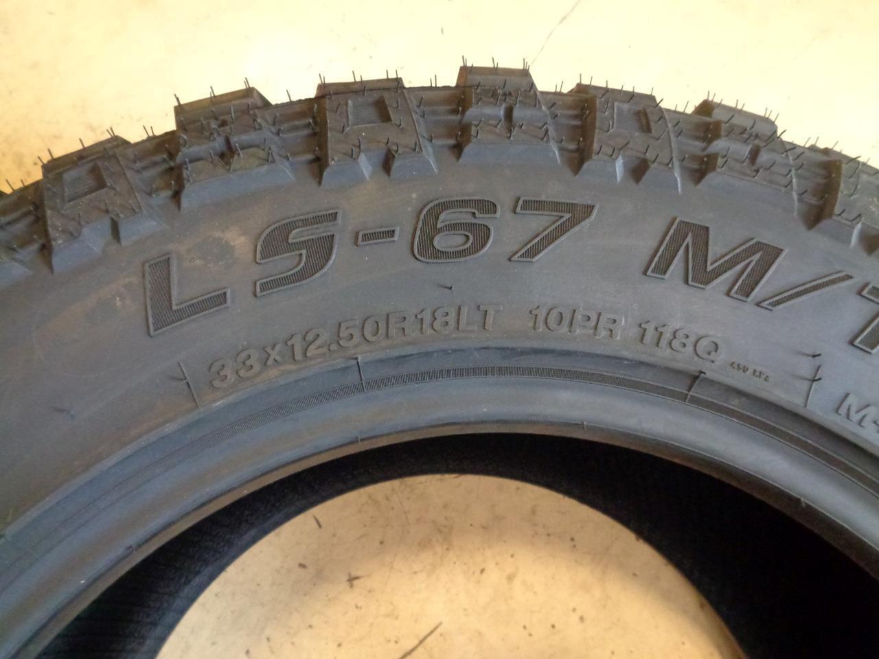 1 LANCASTER LS-67 M/T BSW LT 33 12.5 18 118Q LRE 10PLY TIRE LH5B9MA SU7 AQ4