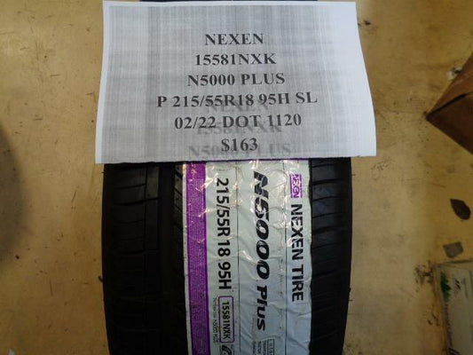 1 New Tire NEXEN N5000 Plus 215 55 18 95H SL 15581NXK