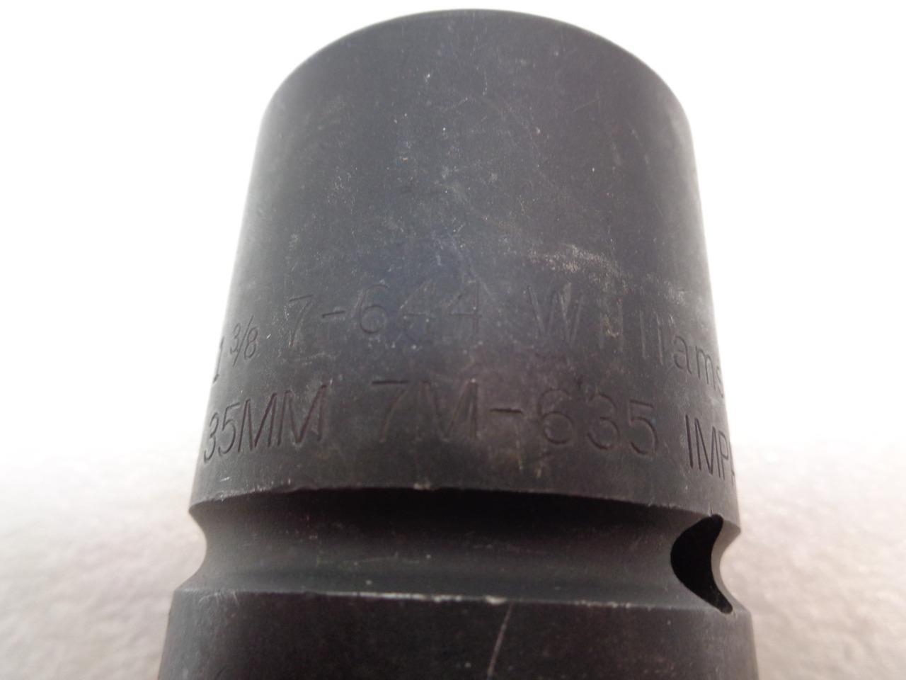 NEW WILLIAMS 7-644/7M-635 1-3/8"/35mm 6 POINT IMPACT SOCKET 1" DRIVE R22