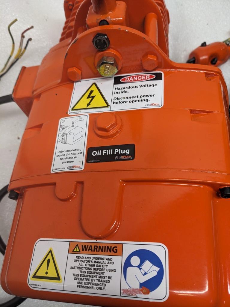 PROWINCH PWR05i 1/2 TON ELECTRIC CHAIN HOIST 2 SPEED 20FT G100 CHAIN NEW BSR3.1