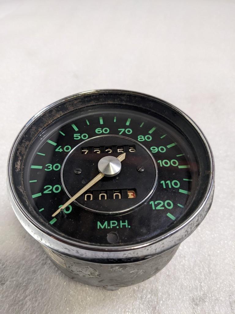 GENUINE PORSCHE 65-69 912 GREEN VDO 120MPH SPEEDOMETER 90274110212 r20t6