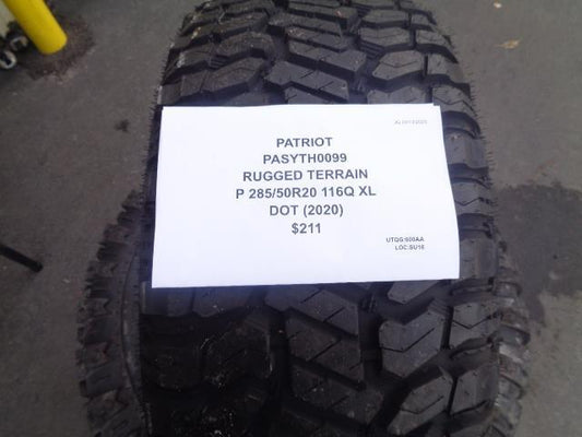 1 PATRIOT RUGGED TERRAIN P 285 50 20 116Q XL TIRE PASYTH0099 SU16 BQ1