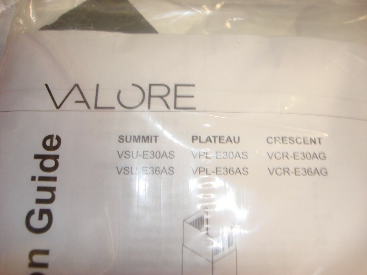 VALORE VCR-E30AG STAINLESS STEEL VENT VENTILATION HOOD BSR